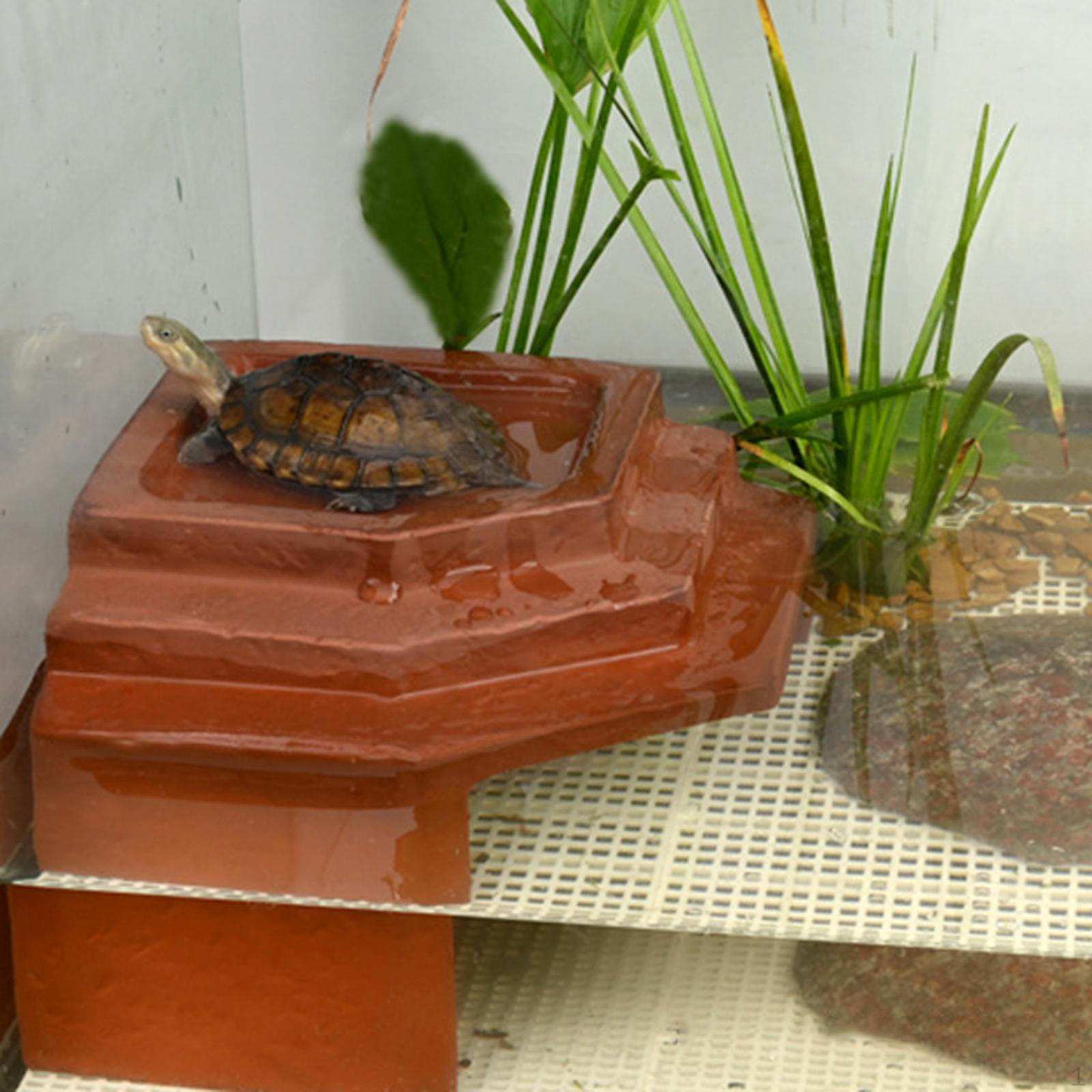

Черепаха греется, укрытия для рептилий, пещера, декоративное убежище для отдыха черепах, украшение террариума для красноухой черепахи