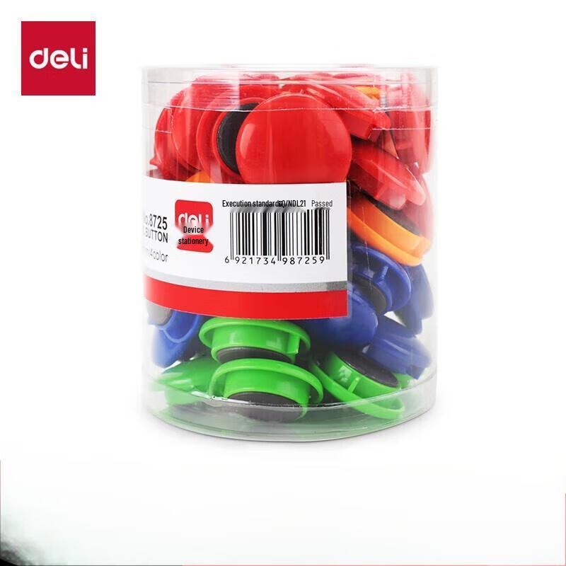

Deli 30mm Colorful Magnetic Push Pins