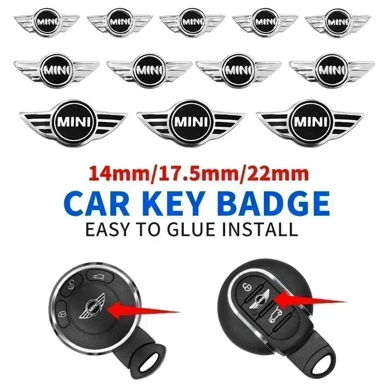 Emblema Metálico para Chave de Carro Remota Botão de Rádio Autocolante logo Para Mini Cooper One S JCW F54 F55 F56 F57 F60 R55 R56 R57 R60 R61