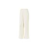 Solid Color Mid-Rise Straight Leg Casual Pants Women Bottoms Cotton-Candy-White P123W005-0074