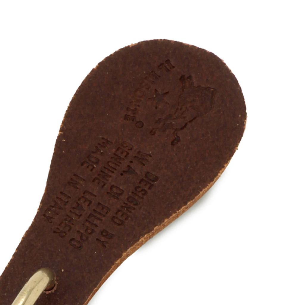 IL BISONTE Genuine Leather Keychain, Key Ring, for Men and Women, Discolored Leather, Unisex