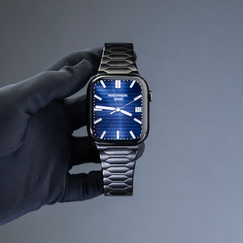 

Gao Ding! Stainless Steel AppleWatch Strap S10 for Apple Watch IWatch Stainless Steel Ultra Strap Black 44mm (suitable for S4/5/6 generation)