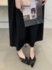 Fashion Slippers Women Summer Luxury Slides Square Heel Sliders Shoes Butterfly-Knot Cover Toe Designer Block Butterfly-knot Scandals