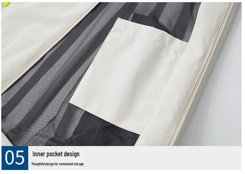 Windproof Stand Collar Mountaineering Jacket with Custom Logo - Three-Proof Design for Spring & Autumn