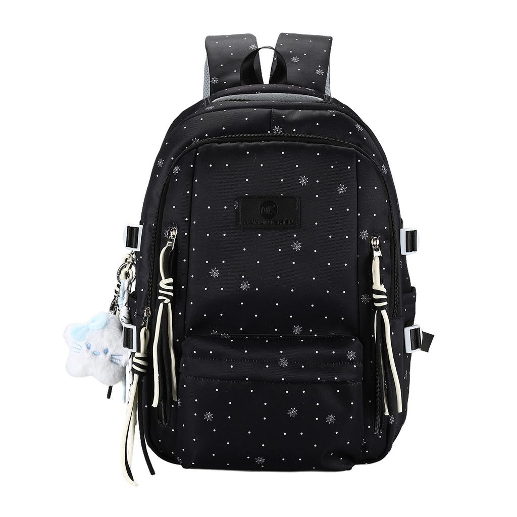 Schoolbag new high-value schoolbag for girls, cute and sweet for junior high school students, light and large-capacity backpack.