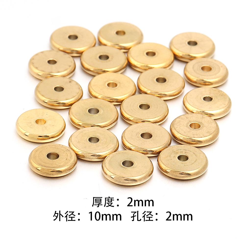20/50pcs Stainless Steel Spacer Beads Flat Round Loose Wheel Beads For Jewelry Making DIY Charms Bracelet Necklace Accessories