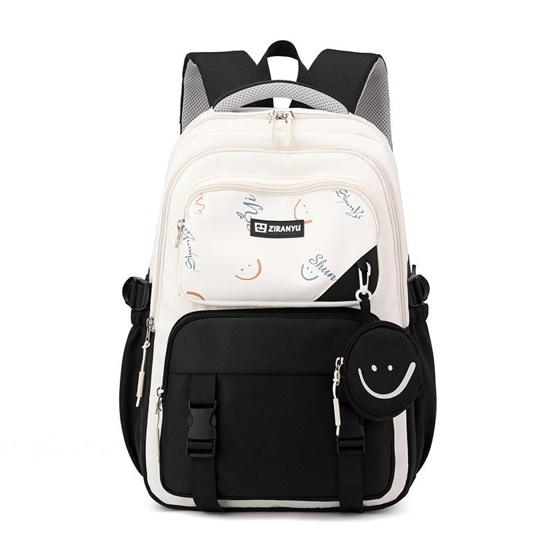 

Smile School Bag With Purse For Boys Multifunctional Cartoon Pattern Kids Satchels Orthopedic Backpack Children Student Mochila