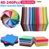 40-240Pcs Colorful Felt Fabric Sheet Squares 1mm Thick Non Woven Fabric Handicraft Durable Handmade Fabrib Sewing DIY Craft