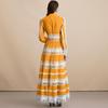 Dresses for Women Fashion Long Sleeve Stand Collar Women Dress Hollow Out A-LINE Dress Women Dresses