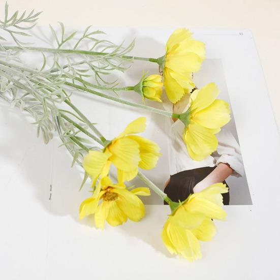 Künstliche Cosmeenblumen 23" Kunstseide Cosmeenblütenstiel Kunstblumen-Arrangements für DIY Hochzeitssträuße Heim-Büro Tischvasen-Dekoration