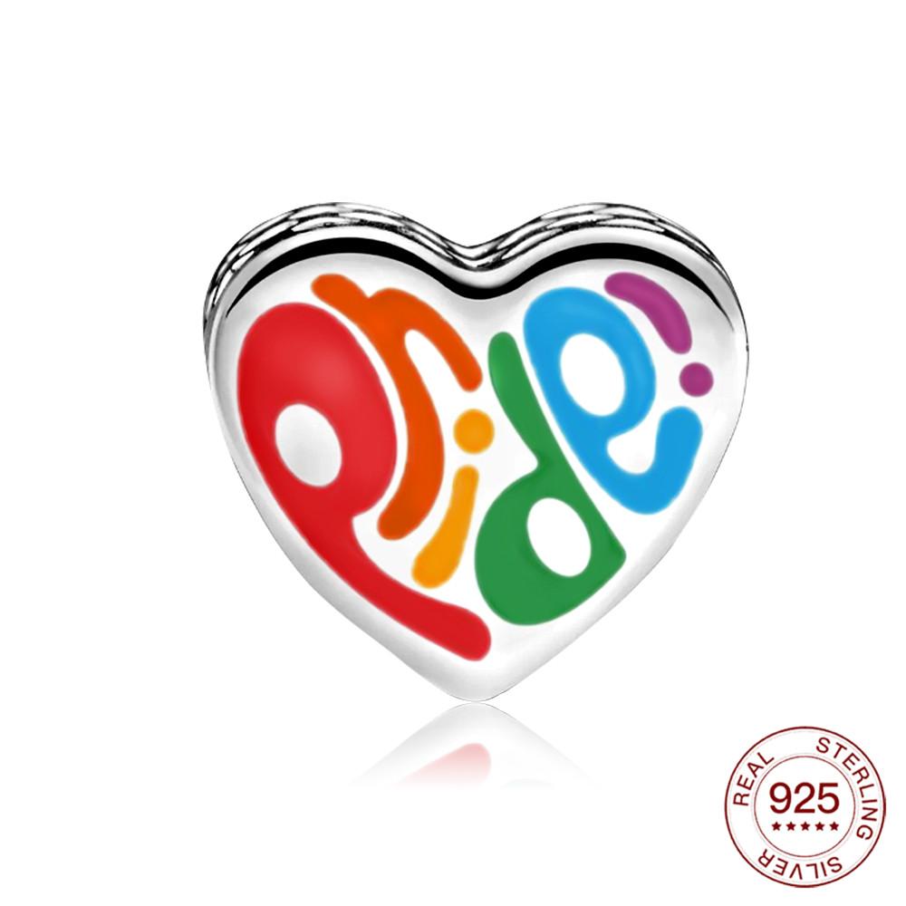 Copper Heart Series Beaded Family Lover Charms Jewelry Making For Original Bracelet Women'S Fashion Jewelry Gifts