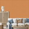 Autumn Orange and Gold Plaid Wallpaper for Living Room and Bedroom 50x1000
