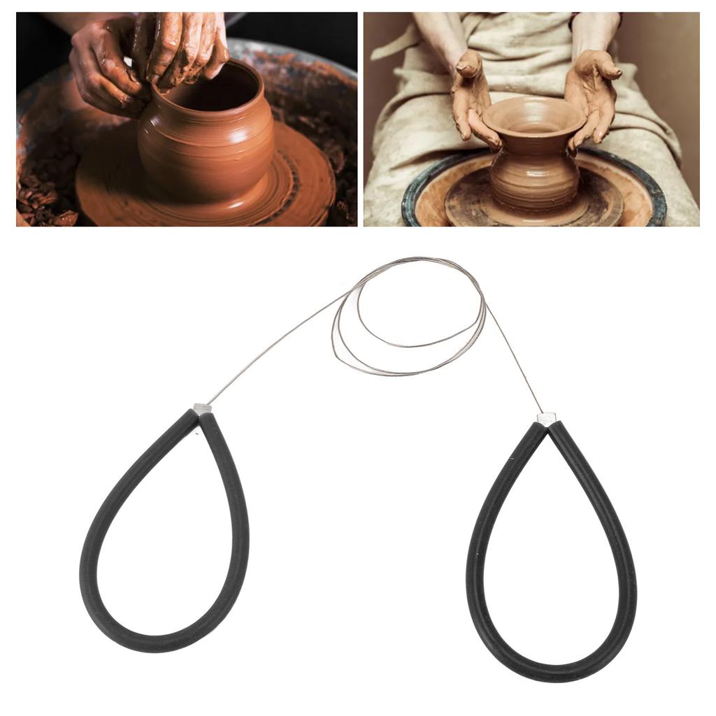 Clay Cutting Wire Silicone Handle Stainless Steel Wire Clay Cutter for Pottery Making