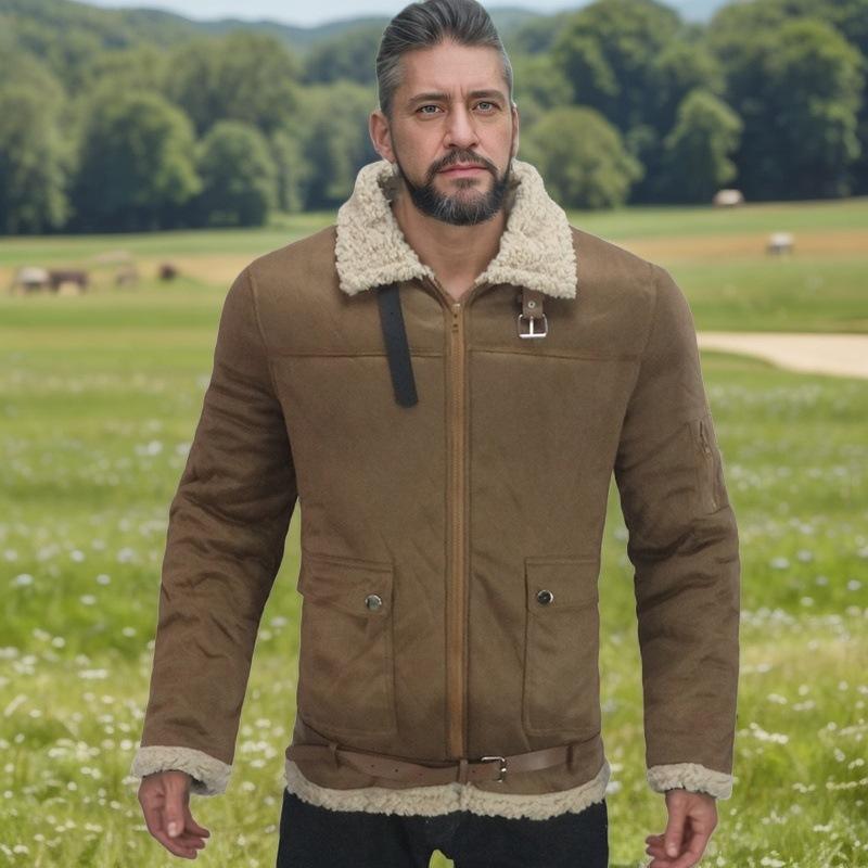 

Осенне-зимняя куртка, утолщенное теплое пушистое пальто, мужское пальто 2XL