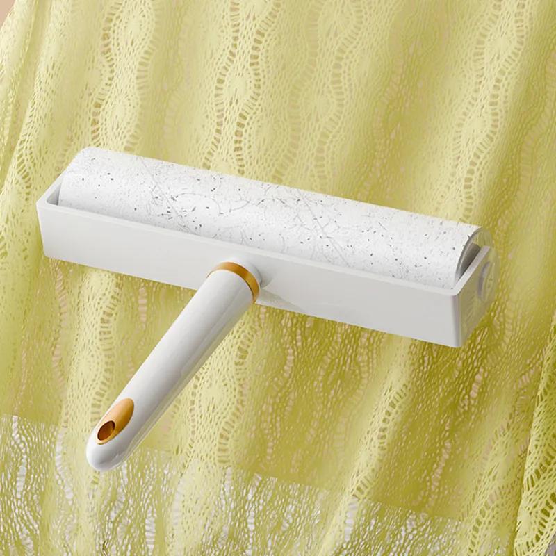 16cm Drum Hair Remover Detachable Roll Paper Brush Hair Cleaning Tool Suction Clothes Dust Stains Strong Hair Removal Reusable Ya717