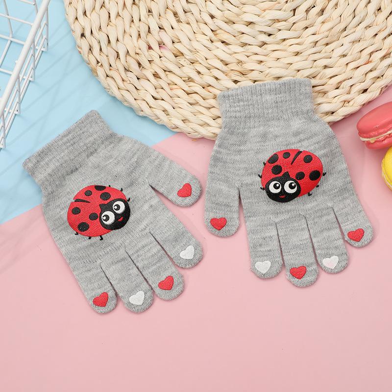 5-12 let Dětské Kreslené Rukavice Roztomilý Jednorožec Zimní Hrubé Teplé Chlapec Dívka Pětiprsté Palčáky Venkovní Větruodolné Studentské Rukavice