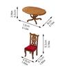 Doll House Chair Table Model Dining Set Realistic Table Dollhouses Chair Realistic Play Chair Realistic 1:12 Model Toy