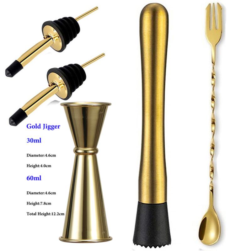 Professional Stainless Steel Bar Tools, Stir Bar Tool, Cocktail Stir Bar, Mixing Spoon, Cocktail Picks, Mojito Stir Bar Tool Kit