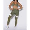 Womens Yoga Set Sleeveless Halter Sports Bra High Waist Leggings Gym Fitness Running