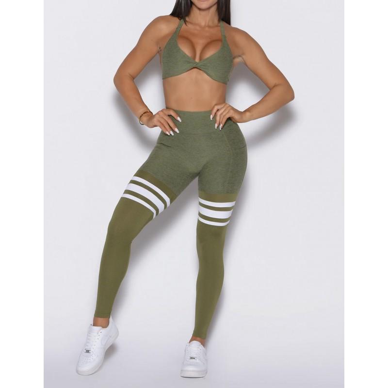 Womens Yoga Set Sleeveless Halter Sports Bra High Waist Leggings Gym Fitness Running