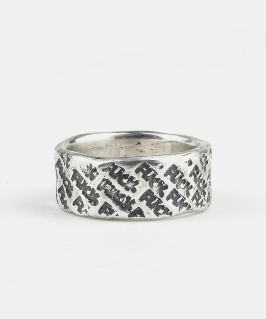 Sheen666 F Pattern Silver Ring (A Type)