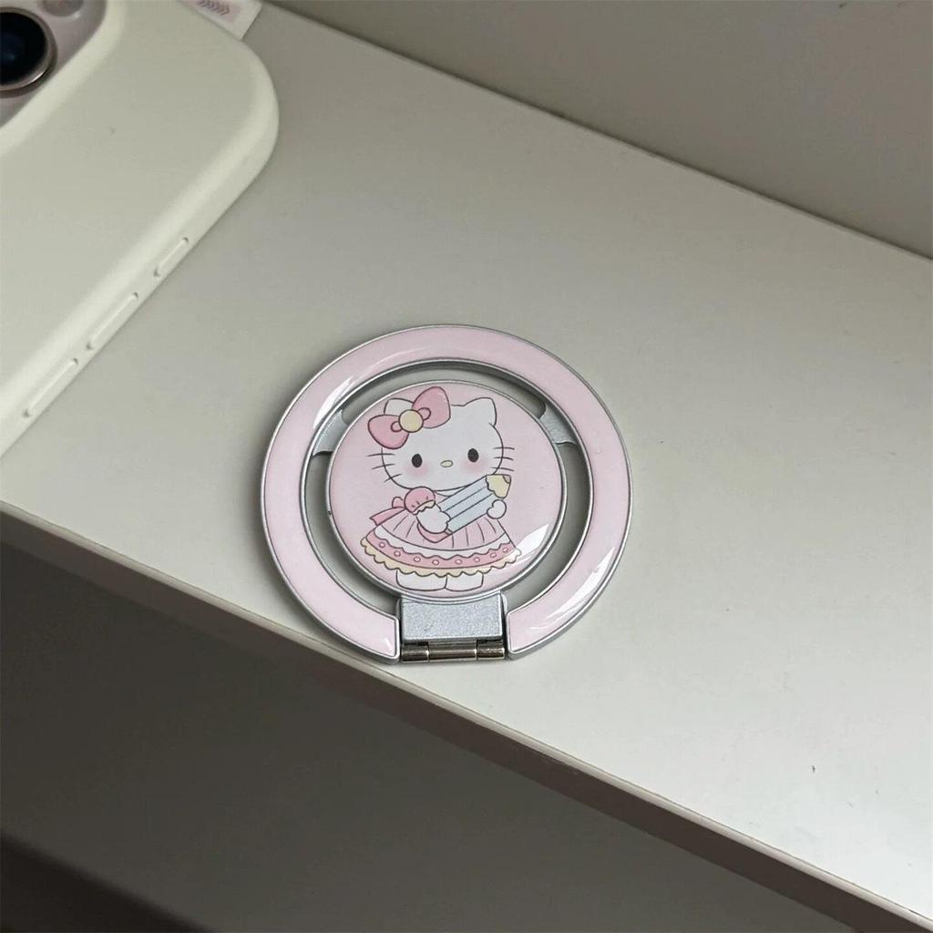 Cute Cartoon MagSafe-Compatible Foldable Phone Holder with Strong Magnetic Attraction