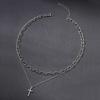 Virgin Cross Necklace Jewelry Versatile Full Diamond Fashion Personality Simple Multi-layer Necklace Women
