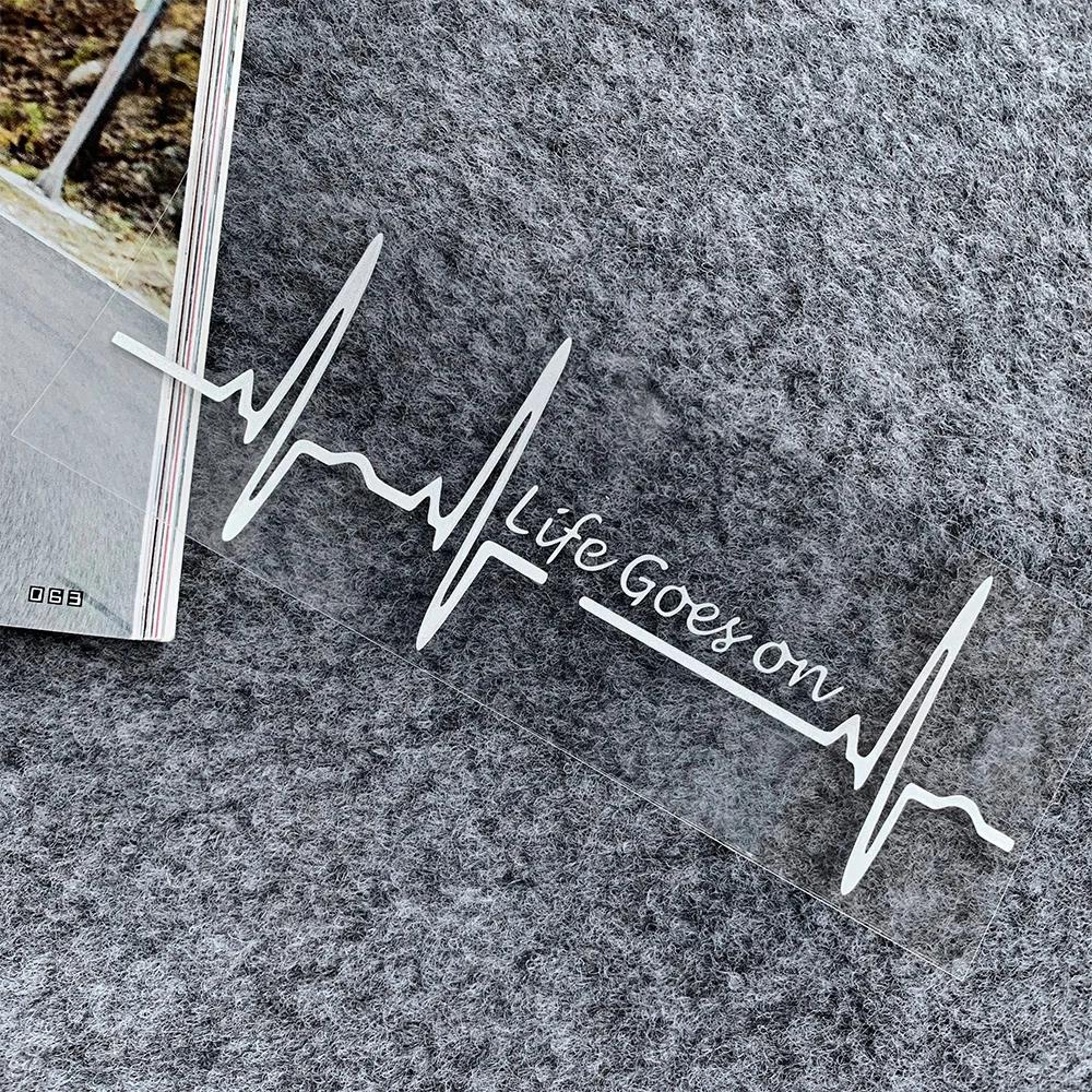 Heart Beat Trackpad Life Goes On Refletor Moto Stickers Motorcycle Scooter Body Fuel Tank Accessories Decals for Honda Vespa