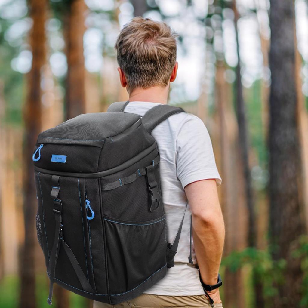 HP Hope Insulated Backpack, Large Capacity, Cooler Box, Insulated Backpack for Fishing, Camping, and More. Features Detachable Clips, Insulates,