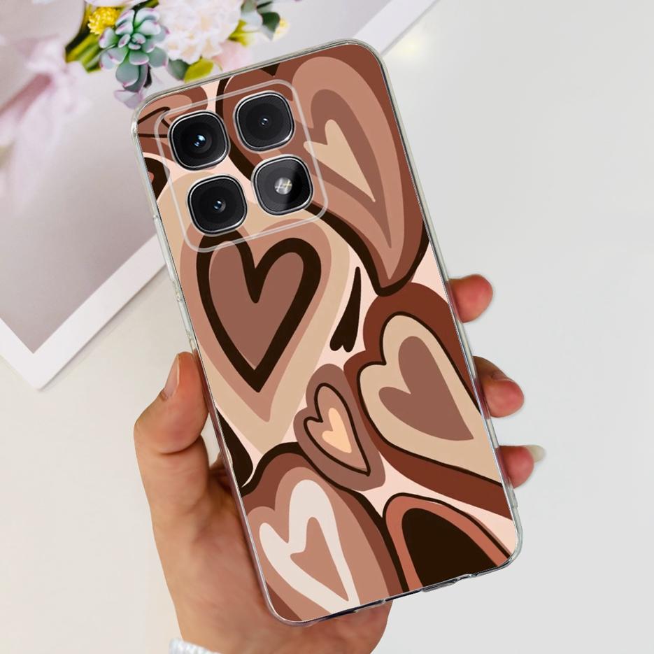 For Xiaomi 14T Pro Case Stylish Flowers Painted Cover 6.67'' Clear Silicone Phone Case For Xiaomi Mi 14T 14TPro Mi14T Soft Shell