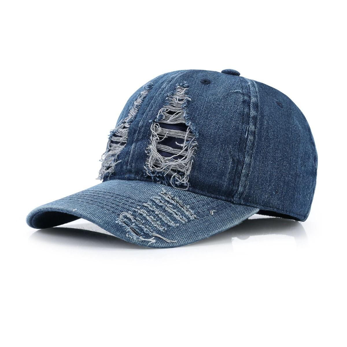 Koreanische Mode y2k Baseballkappe für Punk zerrissene Retro-Jeans Graffiti Coole lange Kaninchenohren Street Hip Hop Sonnenhüte Visiere 58 gray