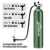 Ctrepower Tubeless Tire Air Bottle Tire Booster with Pressure Gauge & Valve Fast Inflator for MTB & Road Bicycle Vacuum Tires