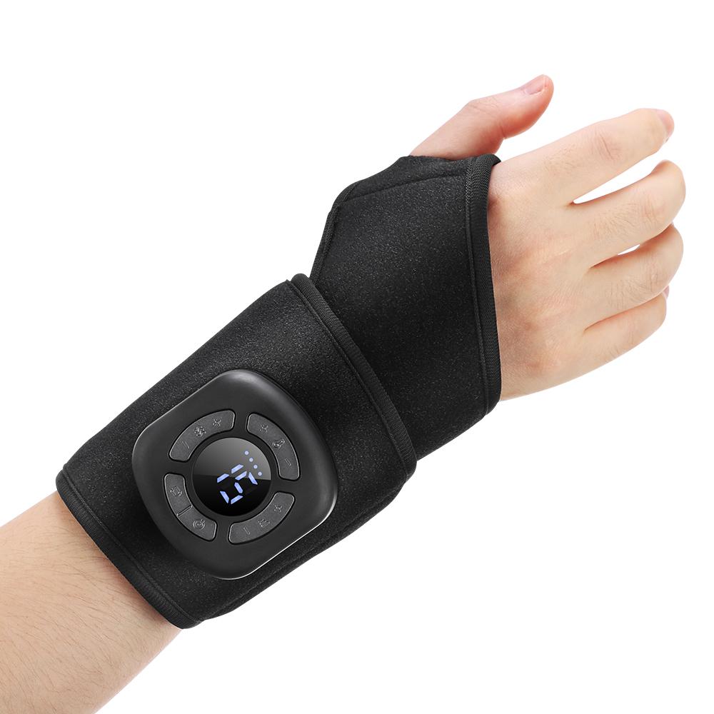 Cordless Electric Heating Hand Wrist Massager Airbag Compress Wrist Guard Support Strap Vibration Massage Smart Wrist Massager