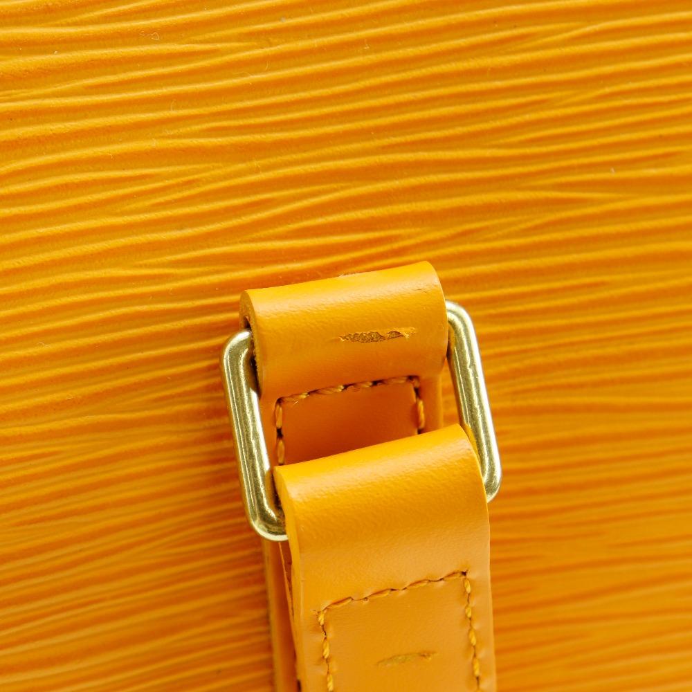 Louis Vuitton Soufflot Handbag M5222H Mandarin Orange Epi Leather Women Used