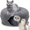 Ciambella Pet Cat Tunnel Gioco interattivo Giocattolo Letto per gatti Doppio uso Furetti Coniglio Letto Tunnel Giocattoli da interno Gatti Casa Gattino Giocattolo di addestramento