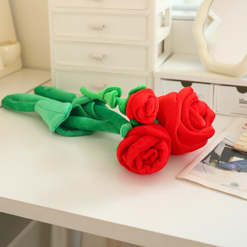 Yilu Shenghua Rose Plush Fabric Bouquet: Simulated Flower Arrangement Prop & Curtain Tieback, Ideal for Wedding Gifts.