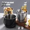 Beer Chilling Bucket Stainless Steel Ice with Removable Strainer, Bar Wine Champagne Multi-use Cooler for Red Wine, Portable Snacks Home