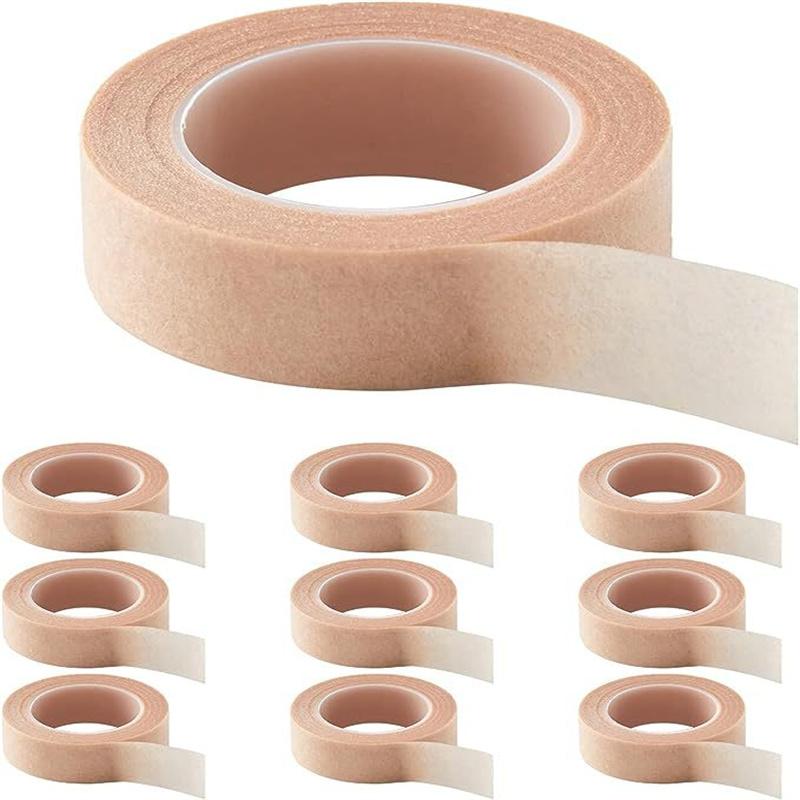5/10/20/50PCS 9Mx1.25cm Non Woven Breathable Eyelash Extension Paper Tape Roll Fabric Adhesive Tape For Fake Eyelashes