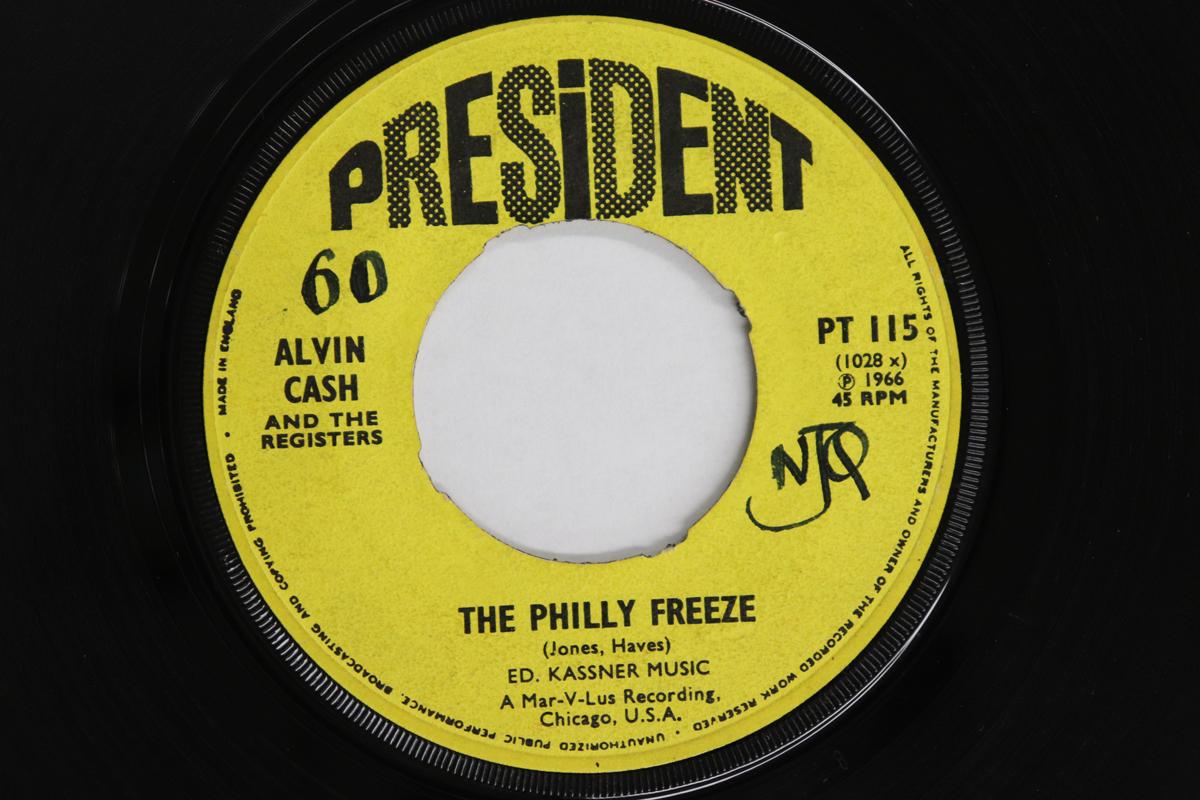 

7-дюймовая пластинка ЭЛВИН КЭШ, РЕГИСТРЫ - Philly Freeze / No Deposits - No Re PT115 PRESIDENT RECOR 1966 Великобритания Соул/Фанк Б/У
