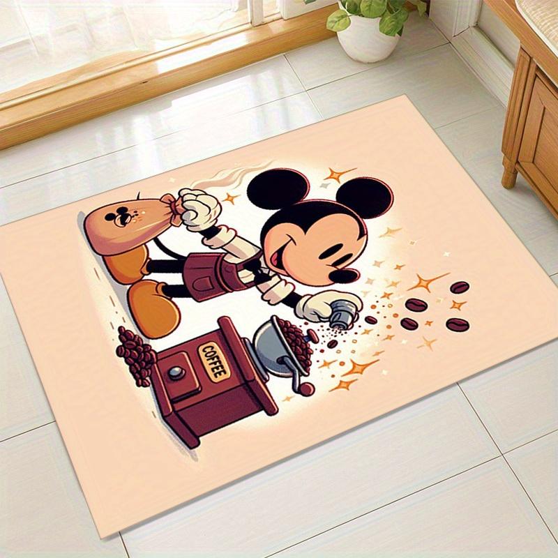 

1pc. Mickey Mouse Coffee Bean Rug - Home Decor, Office Carpet, Chair Mat, Outdoor Rug Gift for Coffee Loversz049037 60cm by 90cm