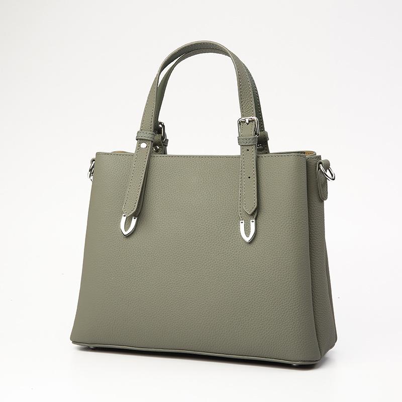 Genuine Leather Women's Bag Trendy Large-capacity Women's Bag Single-shoulder Crossbody Ins Women's Handbag Light Luxury Street Trend