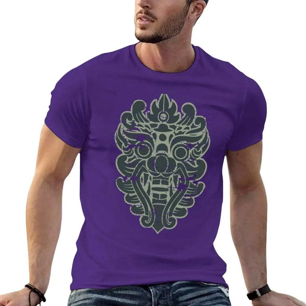 Mască Aztecă Față 4 Barong Balinezăthailandeză Mască Dragon Thai Tricou Filmul The Beach Tricou Supradimensionat Tricouri Pentru Unisex Bumbac