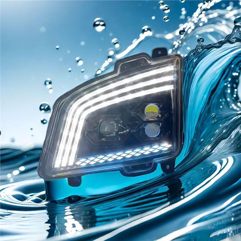 Jiefang JH6 LED Headlight Assembly with Dynamic Turn Signal and High-Brightness Lens Upgrade