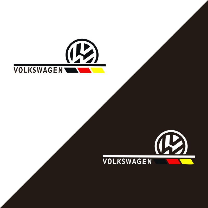 For VOLKSWAGEN VW 2PCS Car Rearview Mirror Reflective Decals Waterproof Sticker For Volkswagen Golf 4 5 6 7 8 Passat Tiguan Bett