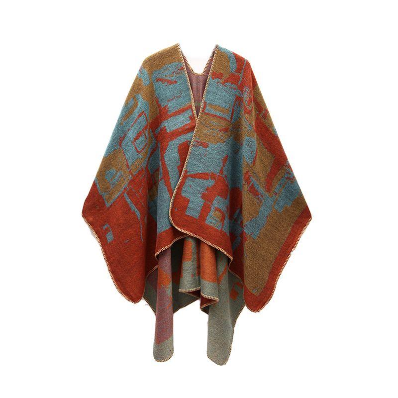 Ethnic Style Qinghai Northwest Desert Cloak Thickened Shawl