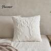 Anti-static Pillowcase Plush Jacquard Pillow Cover, 3D Embossed Solid Color Cushion Case, 17.7 x17.7 Inch Anti-Static Soft Throw Modern Cozy