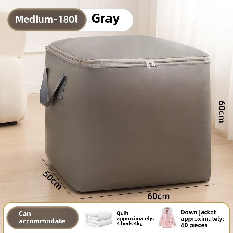 

Capacity Large Foldable Storage Bag Blankets Clothes Waterproof Resistant Wear 180L серый