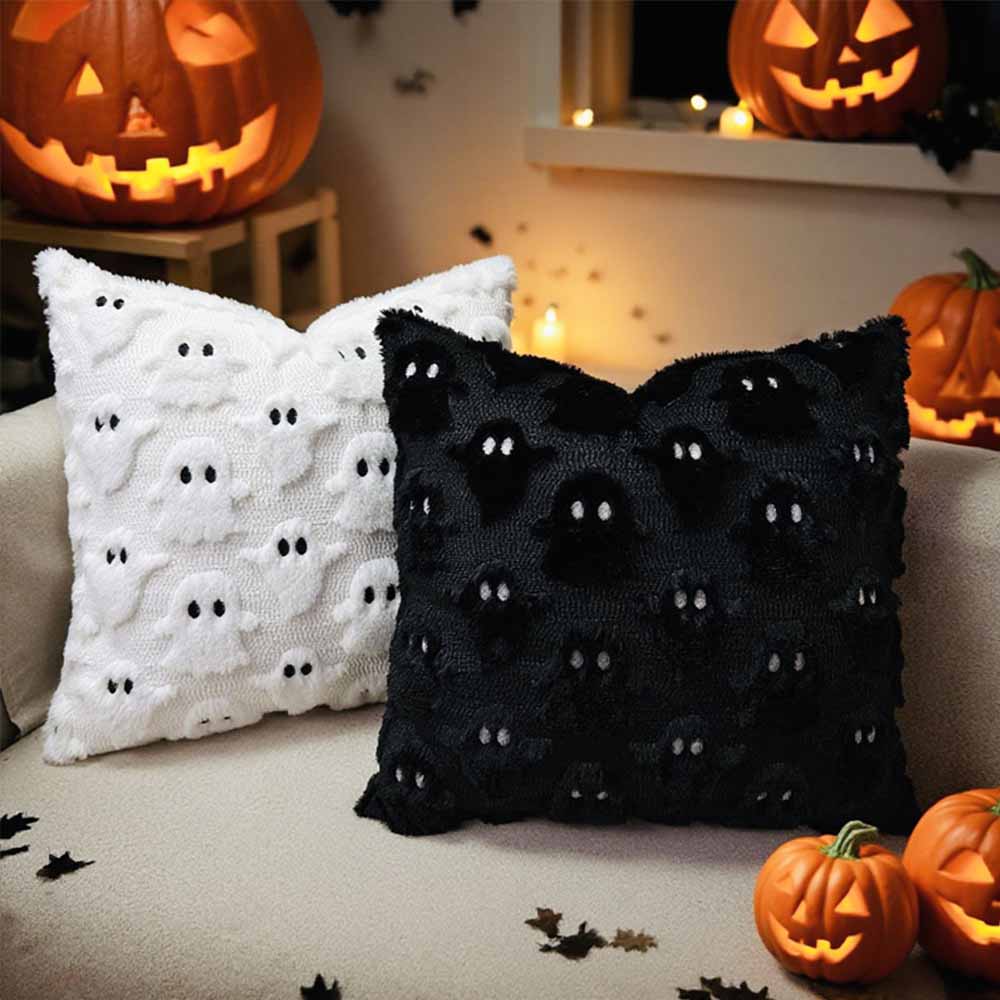 1Pc Halloween Decorations Home Decor Pillowcase Pumpkin Ghost Fall Couch Pillow Covers for Sofa Bedroom Dorm Apartment Farmhous