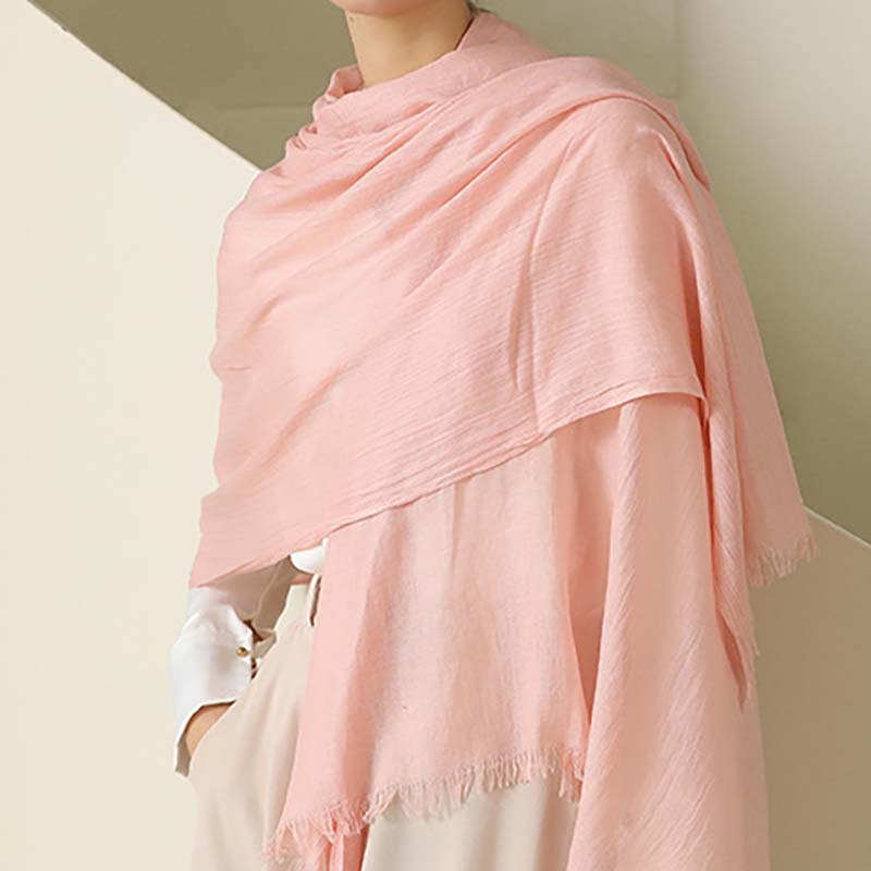 WTEMPO Solid Color Simple Casual Versatile Scarves Long Sun-protective Scarf Shawls Outdoor Beach Soft Scarves Holiday Festive Gift Scarves