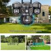 V380 Solar PTZ Outdoor Multi-Lens Surveillance Camera